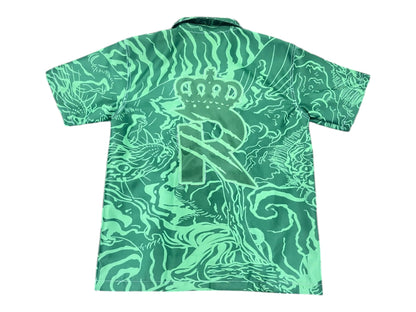 Short sleeve denim zip up